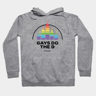 Gays Do the D Rainbow Logo (Black Text) Hoodie